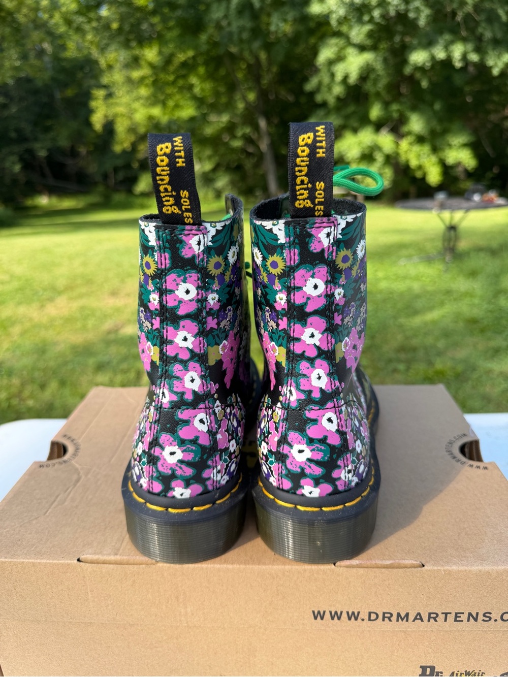 Dr. Martens 1460 Pascal Black-Multi Vintage Floral Backhand size 7 - Picture 7 of 7